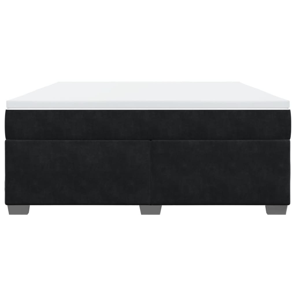 Cama com molas/colchão 180x200 cm veludo preto