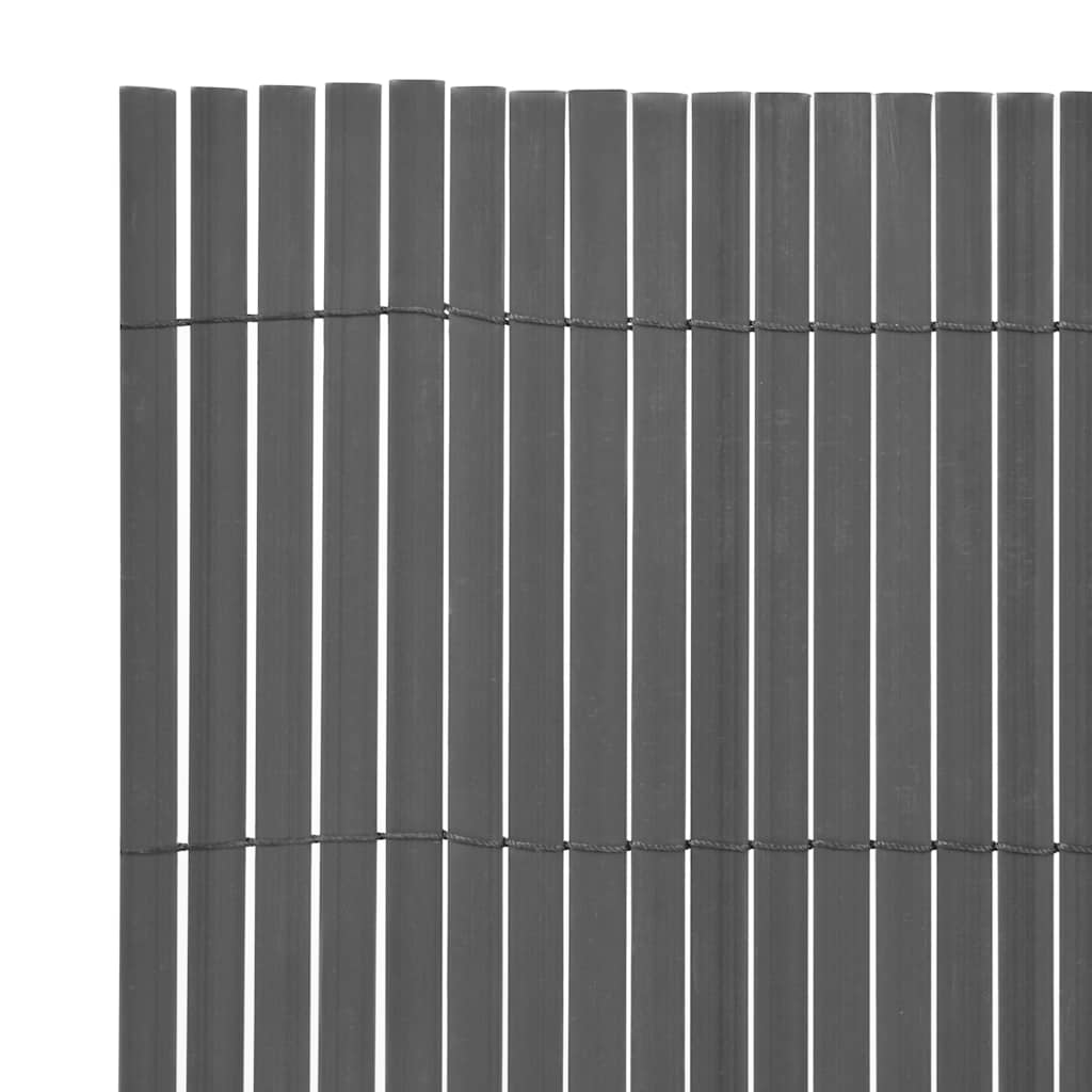 Cerca de jardim dupla face PVC 90x500 cm cinzento