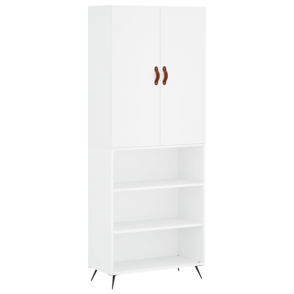 Armário alto 69,5x34x180 cm derivados de madeira branco