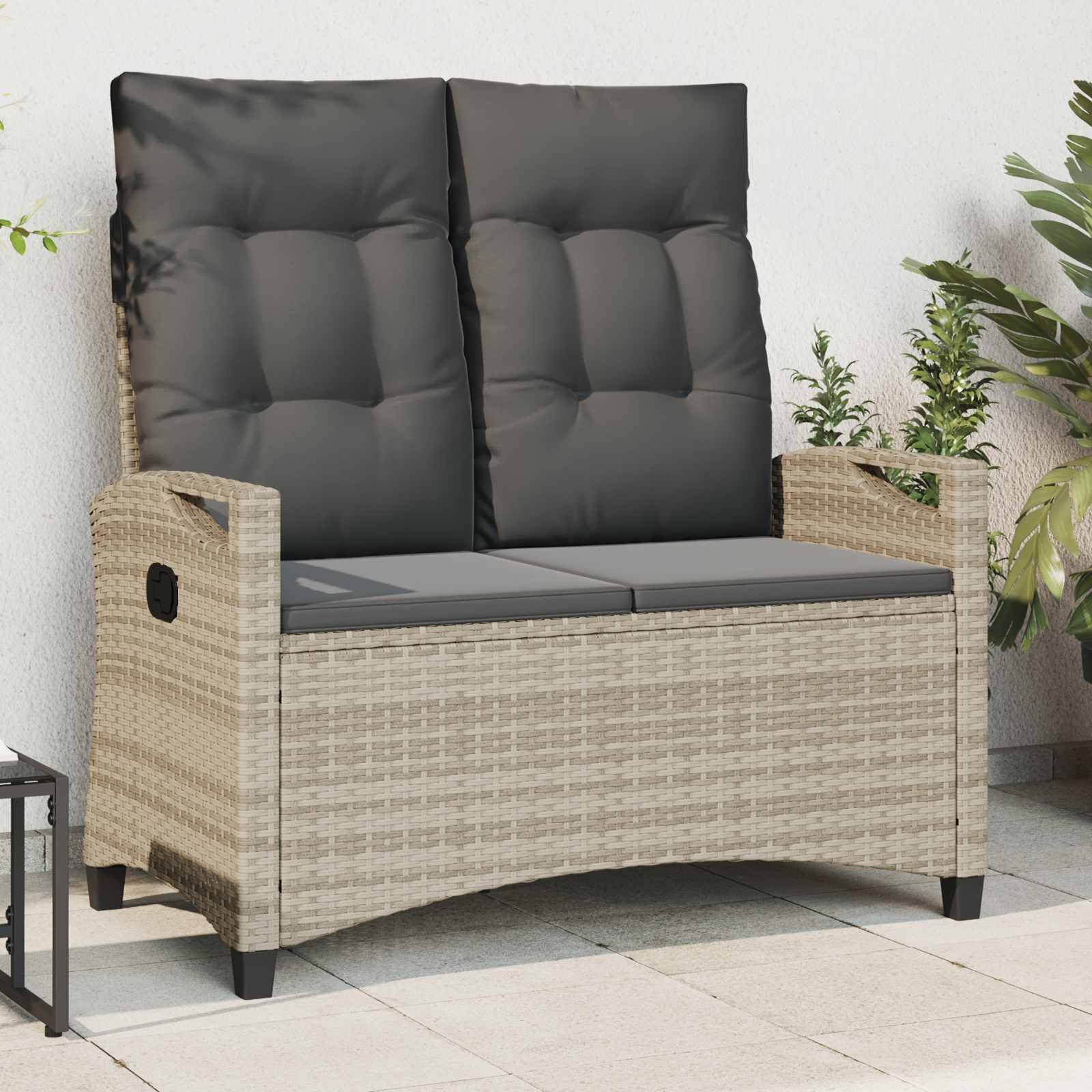 Banco de jardim com travesseiro 105 x 60 x 112 cm aço