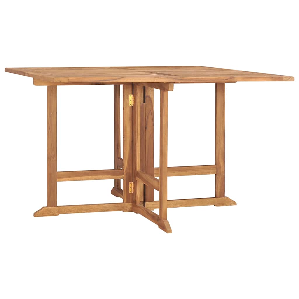 5 Pcs conjunto jantar dobrável p/ exterior madeira teca maciça