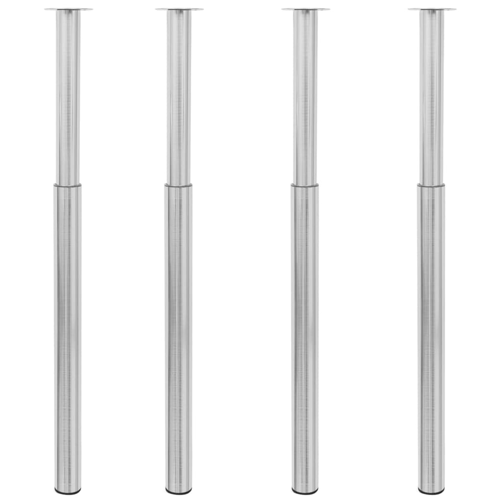 Pernas de mesa telescópicas 4 pcs 710-1100 mm aço inoxidável