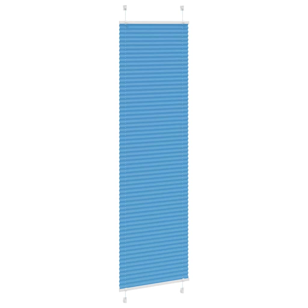 Plissado cego azul 60x200 cm largura tecido 59,4 cm poliéster
