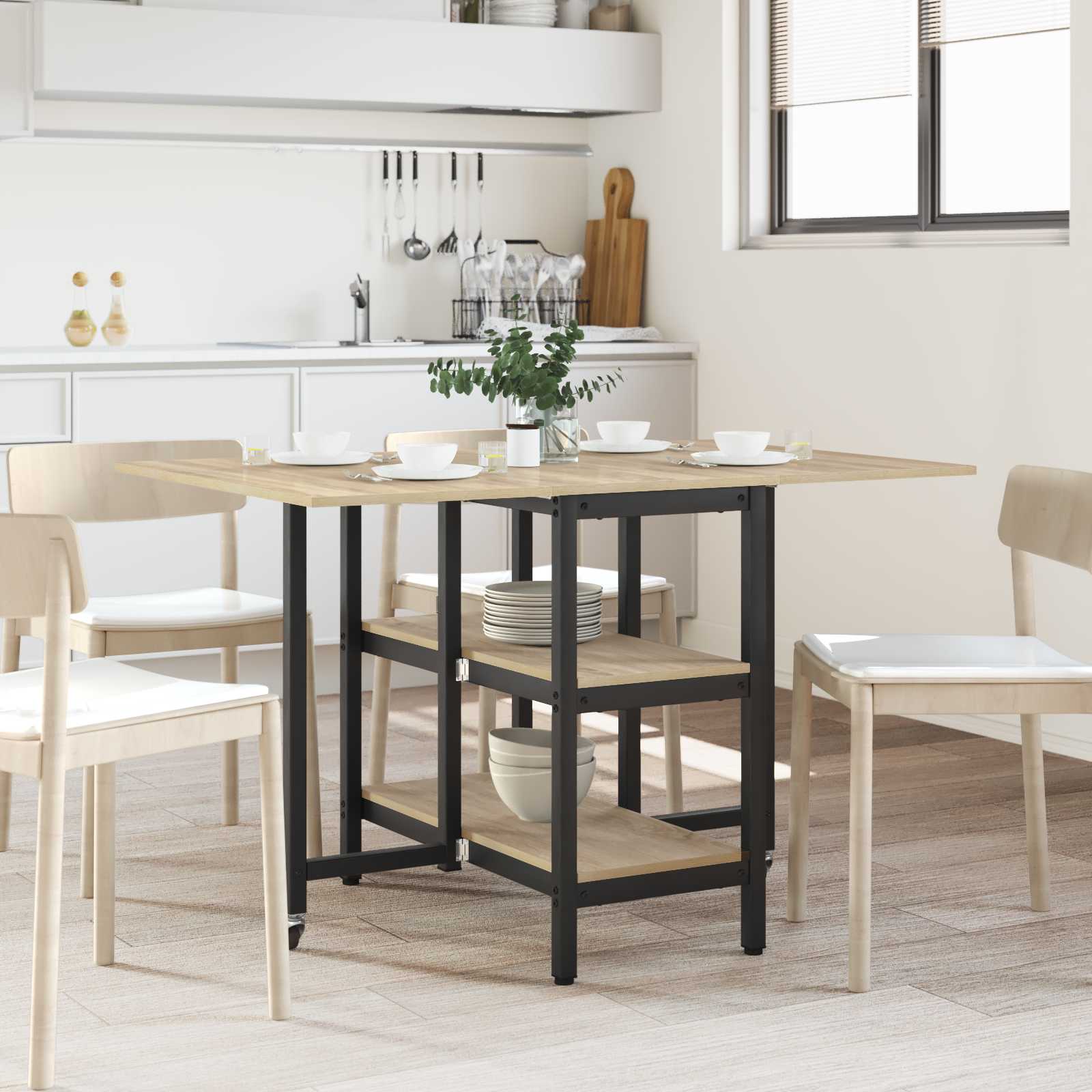 Mesa de jantar 122 x 80 x 76,5 cm derivados de madeira