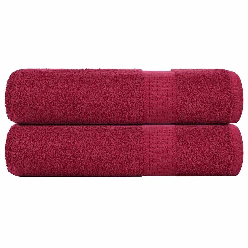 Toalhas de mãos frogn 2 pcs 50x100 cm 360 g/m² bordô