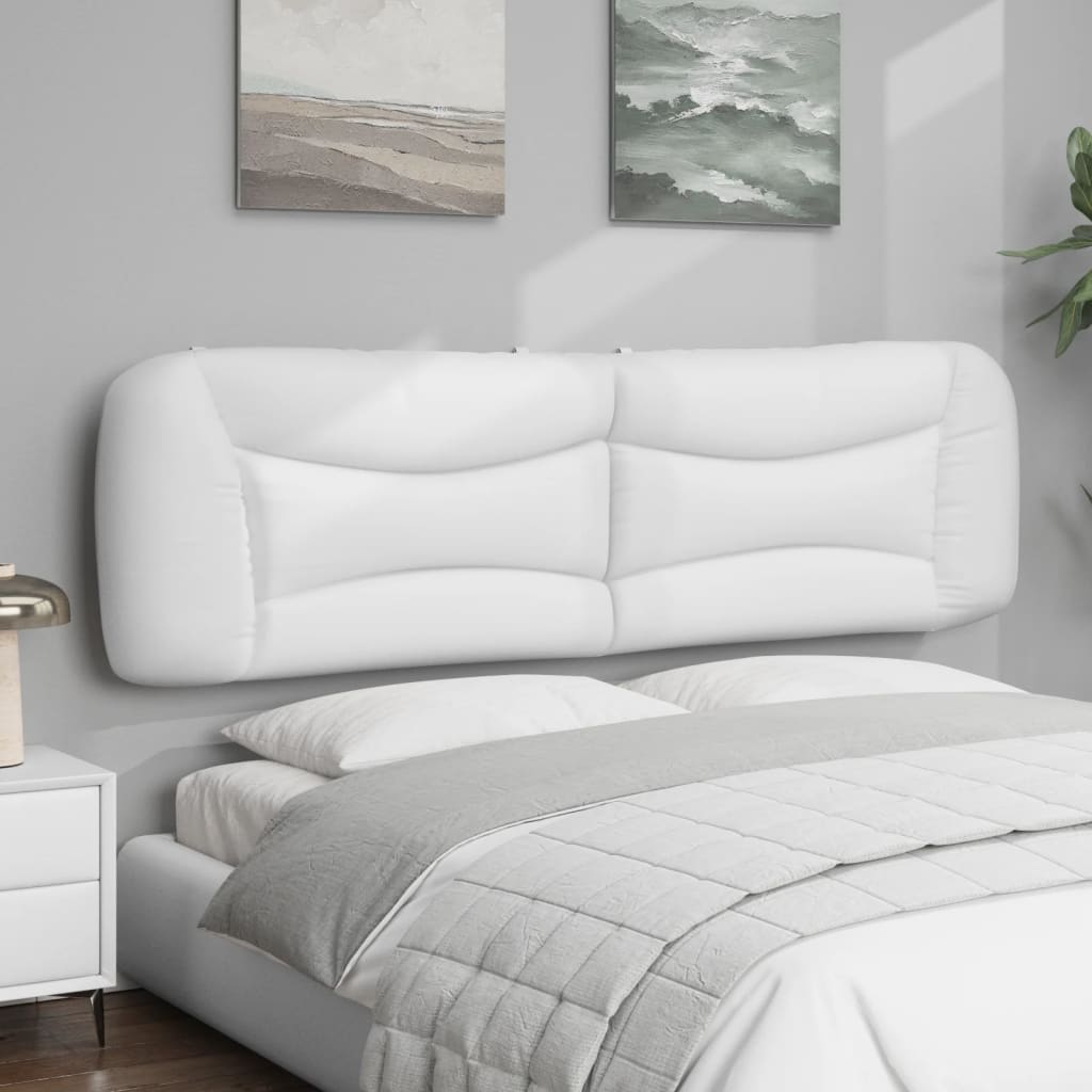 Almofadão de cabeceira hvar 183 cm couro artificial branco