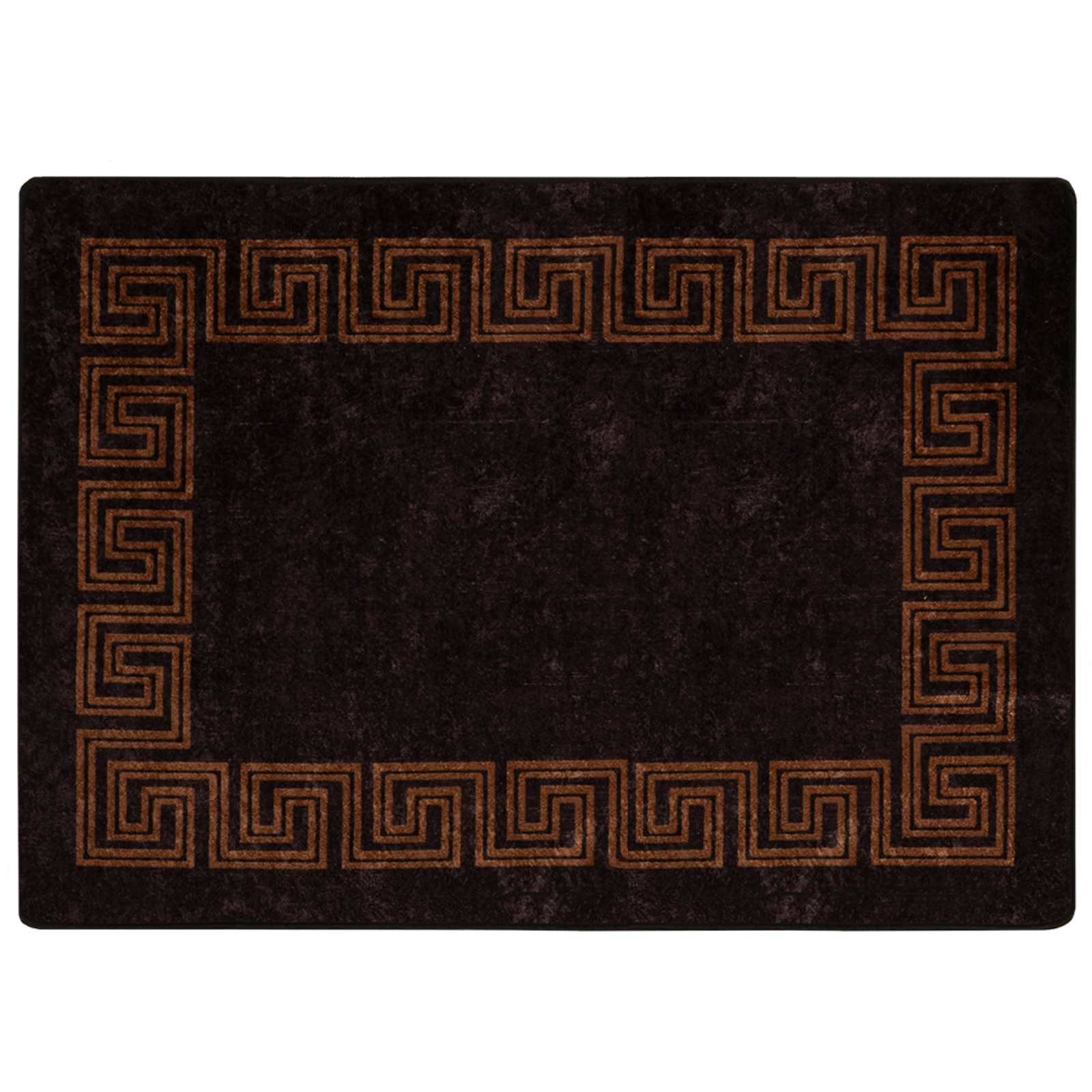 Passadeira marsa preto 100 x 150 cm poliéster e PVC