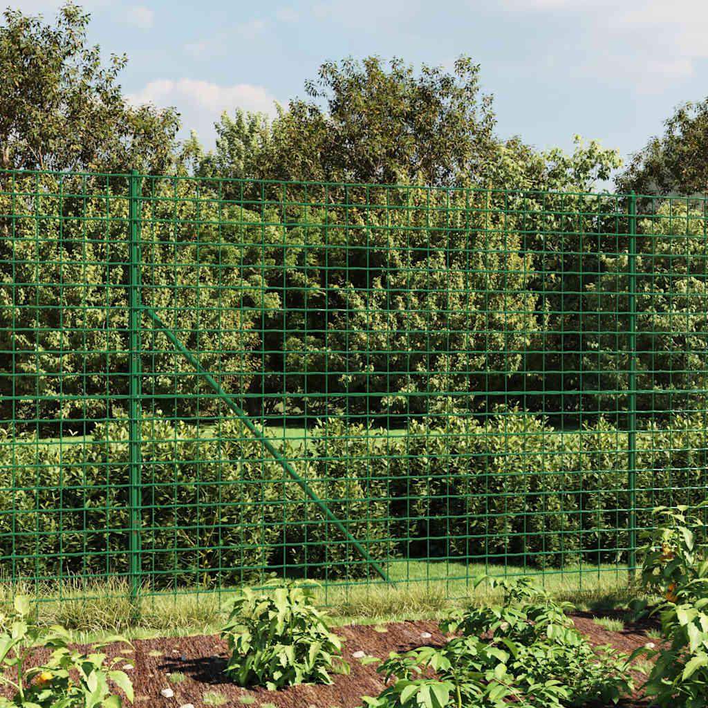 Cerca de malha de arame 1,8x25 m aço galvanizado verde