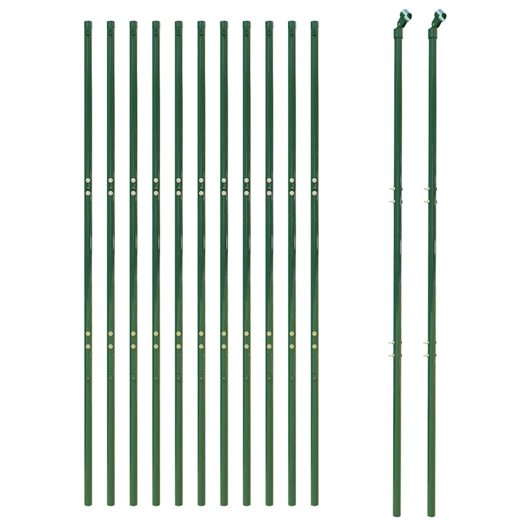 Cerca de malha de arame 1,8x25 m aço galvanizado verde