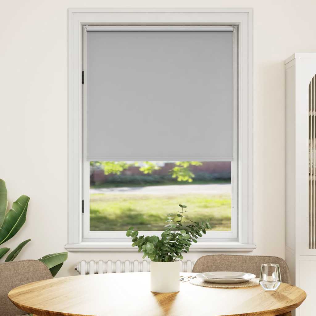 Cortina de rolo blackout 84,4x175 cm, largura do tecido 80 cm, cinza