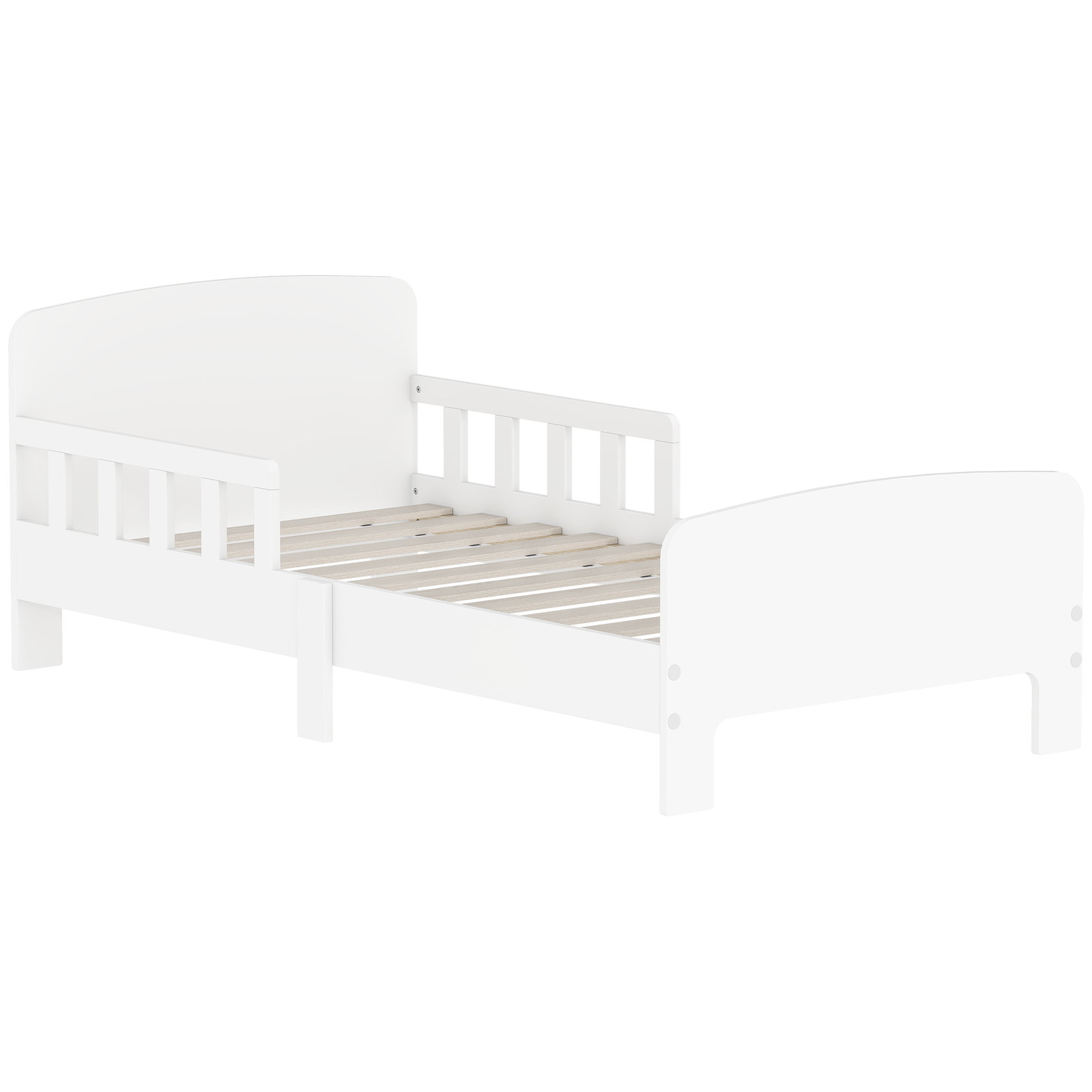Cama para crianças 70x140 cm cama infantil com barreira anticaídas e estrado para meninos e meninas de 3-8 anos