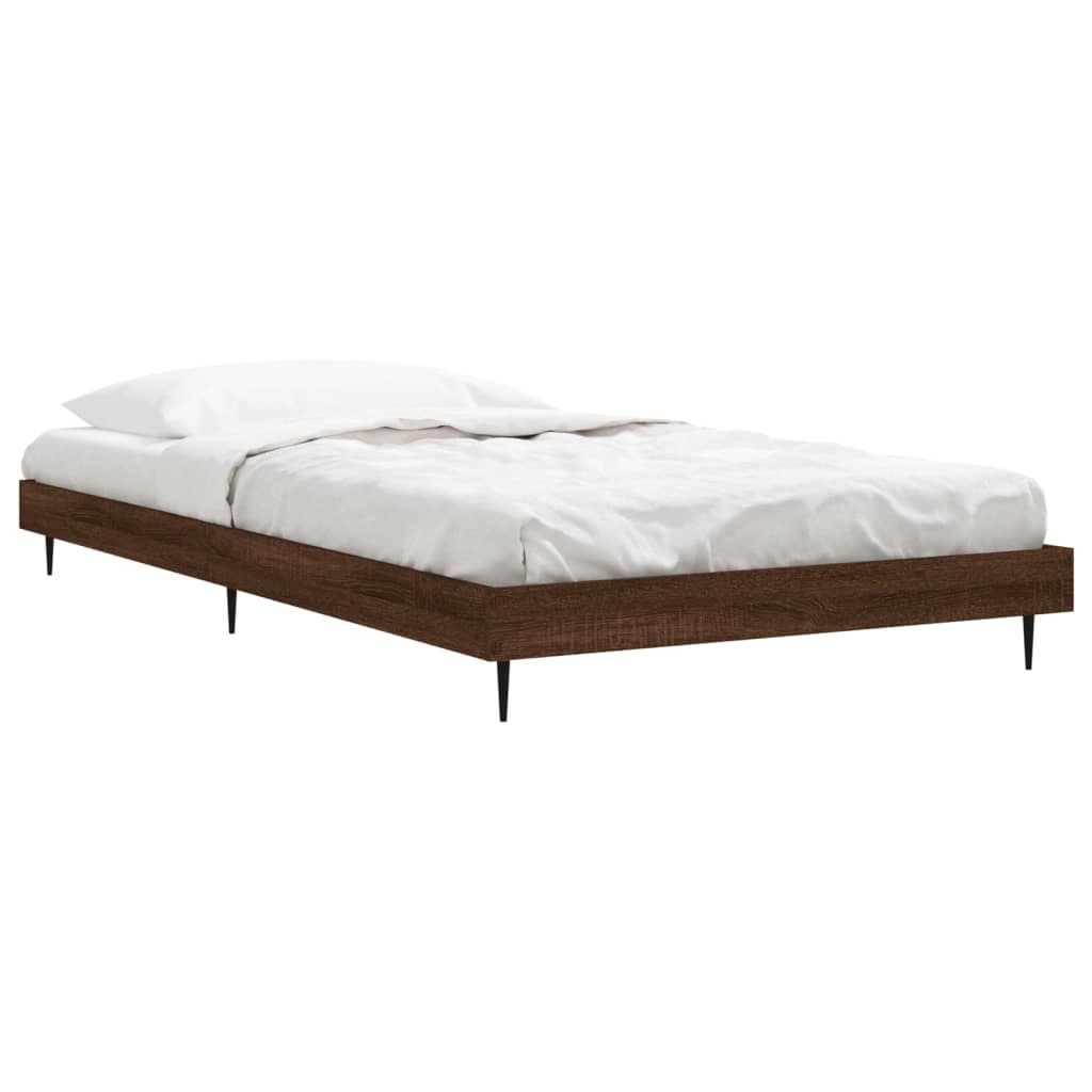Estrutura cama s/ colchão derivados madeira carvalho castanho