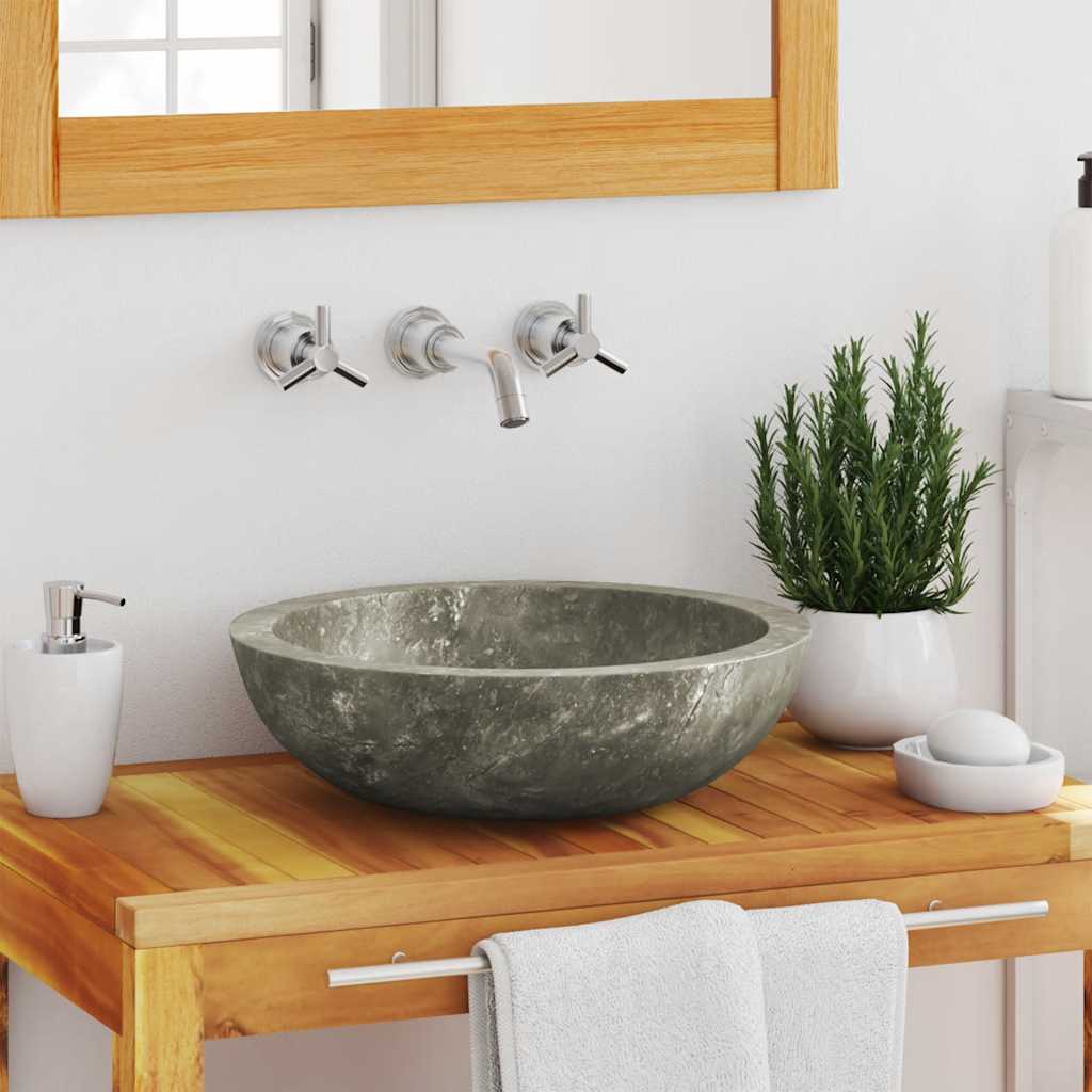Lavatório ø40x12 cm mármore cinzento
