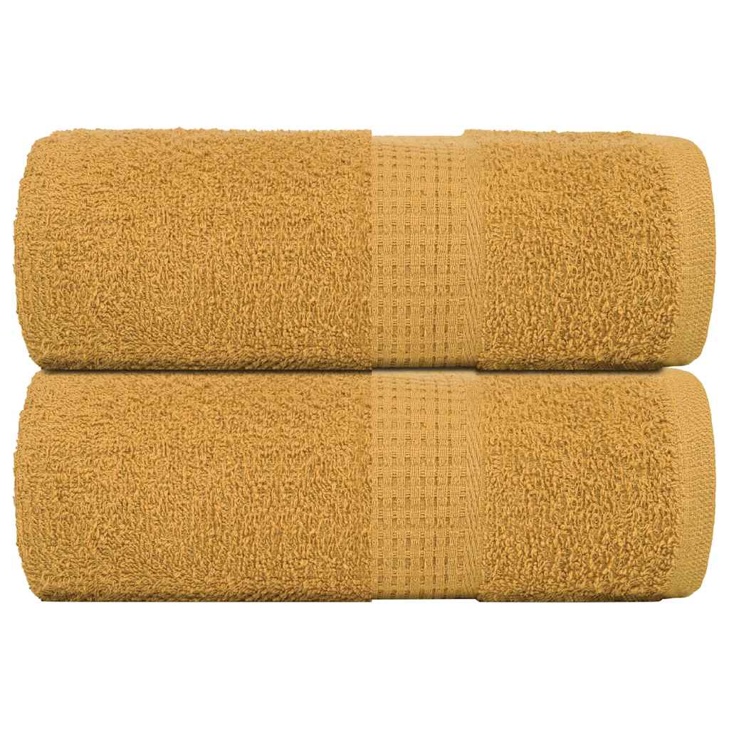 Toalhas de bidé frogn 2 pcs 30x50 cm 360 g/m² ouro