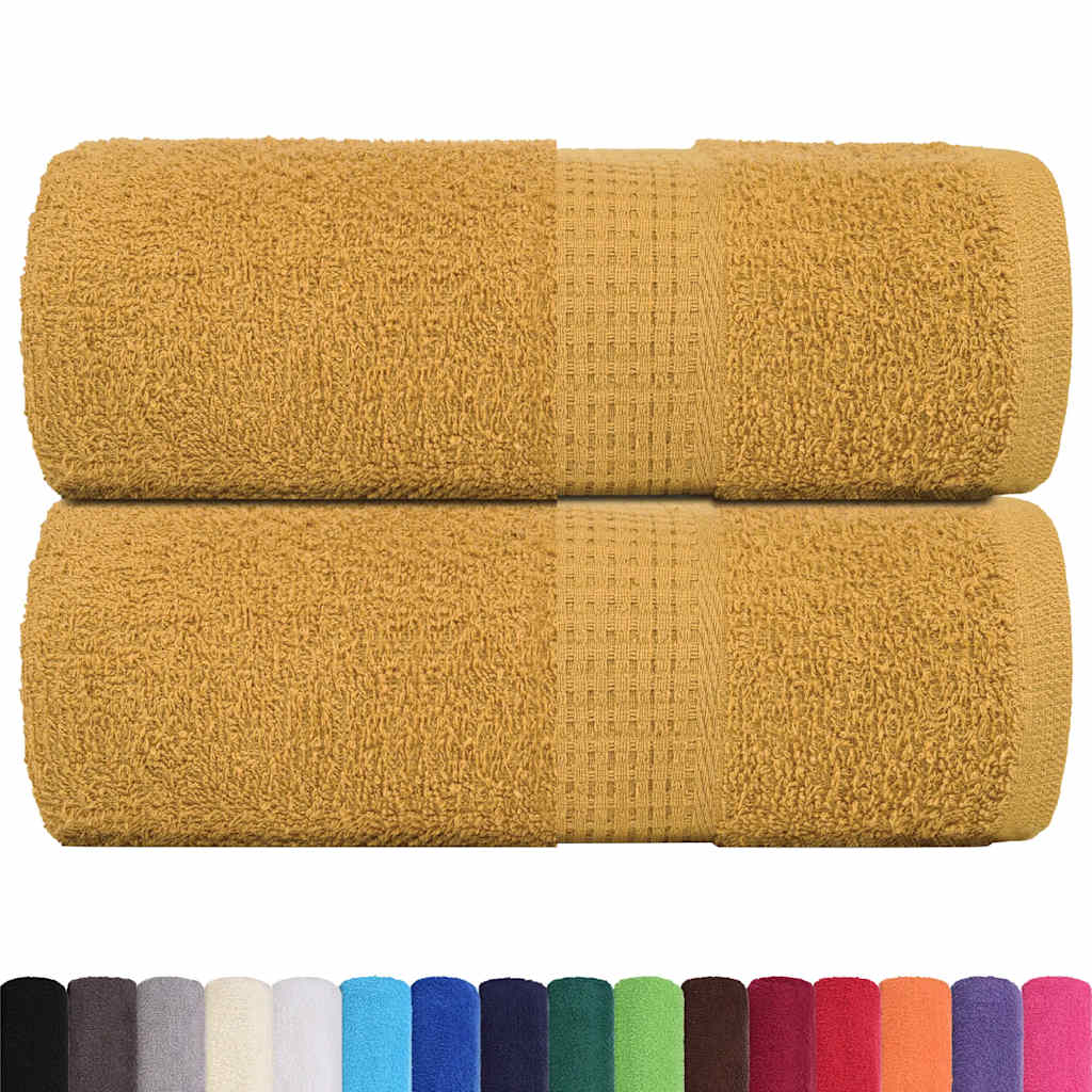 Toalhas de bidé frogn 2 pcs 30x50 cm 360 g/m² ouro