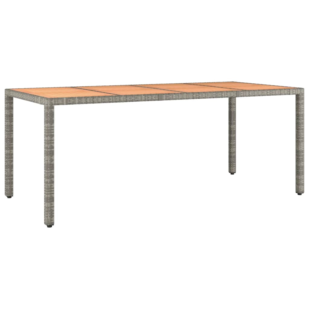 9 Pcs conjunto bistrô de jardim c/ almofadões vime PE cinzento