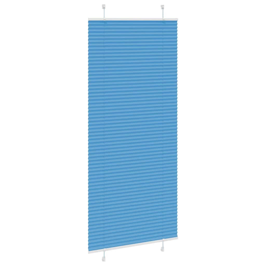 Azul plissada cega 100x200 cm largura tecido 99,4 cm poliéster