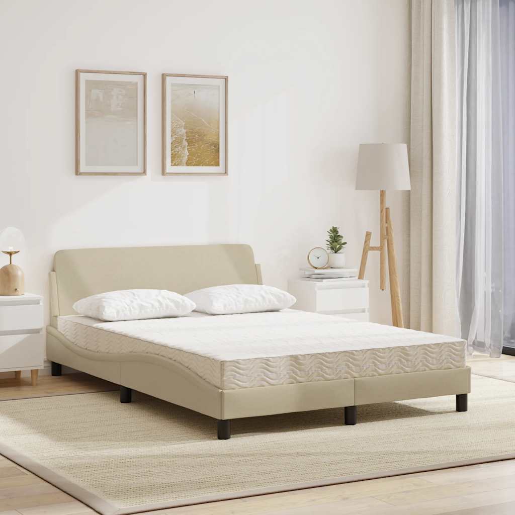 Cama com colchão dover 140x200 cm tecido cor creme
