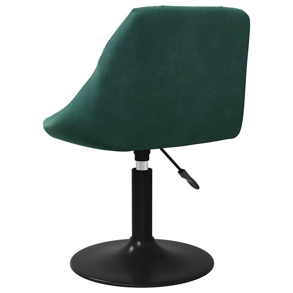Cadeira de jantar veludo verde-escuro