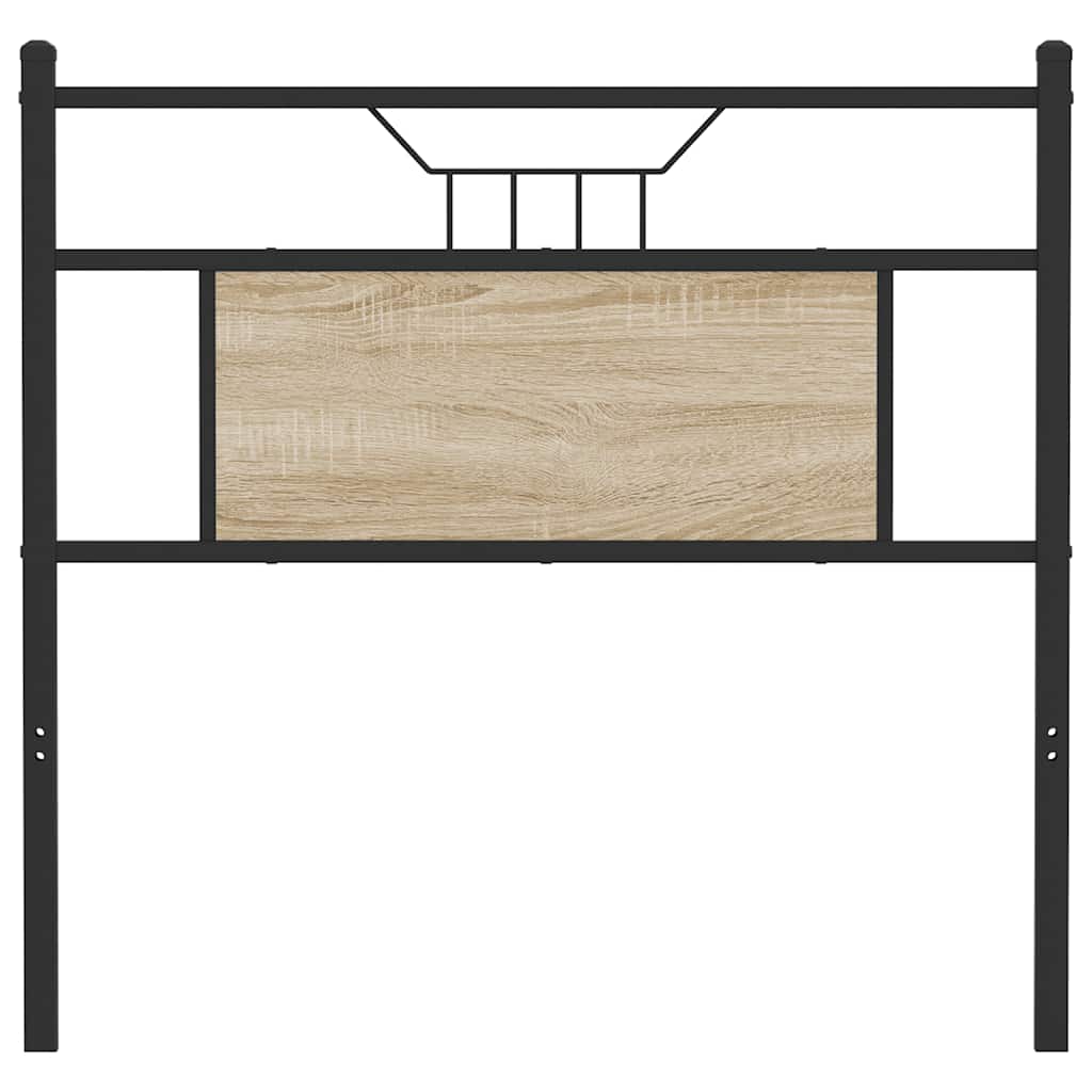 Cabeceira de substituição 80cm derivados de madeira/aço carvalho sonoma