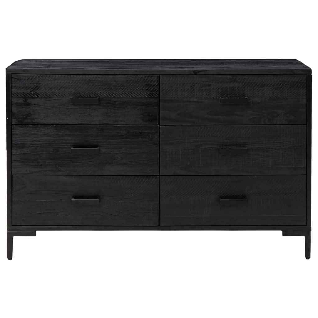 Aparador 110x35x70 cm pinho maciço preto