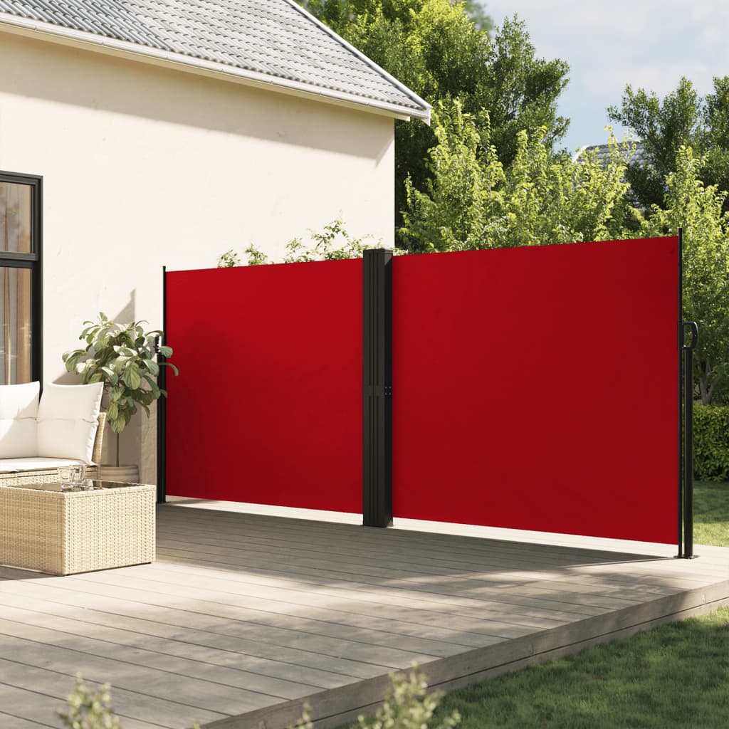 Toldo lateral retrátil 160x1000 cm vermelho