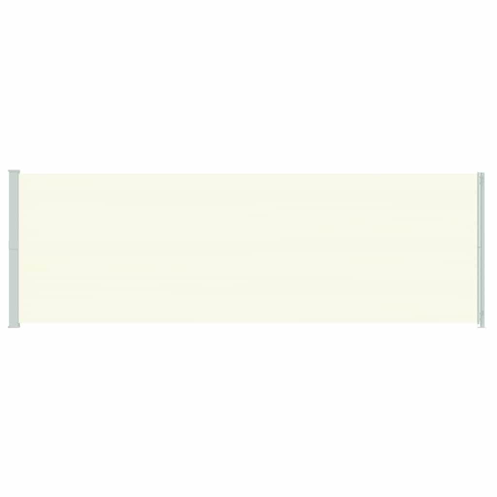 Toldo lateral retrátil para pátio 200x600 cm cor creme
