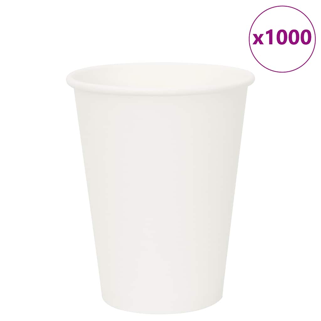 Copos de café de papel 1000 pcs 12oz 300ml branco