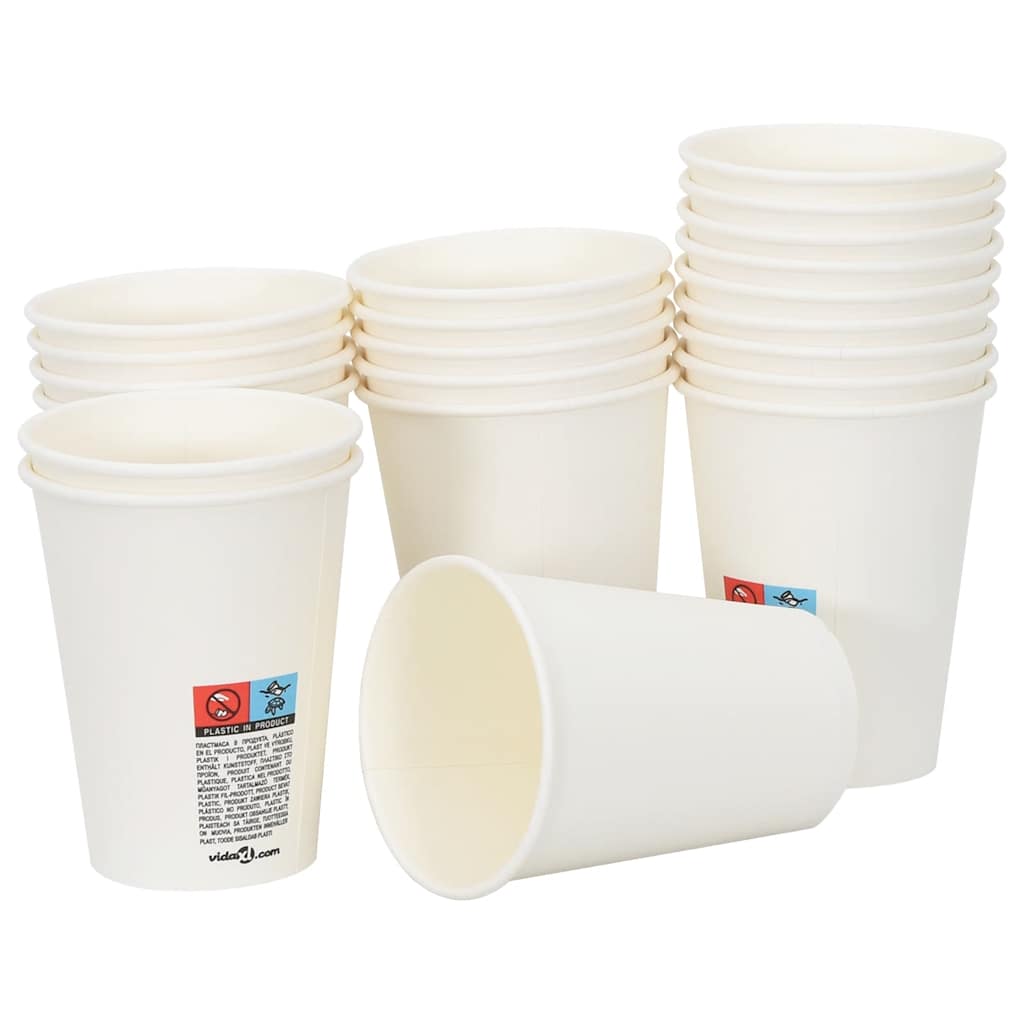 Copos de café de papel 1000 pcs 12oz 300ml branco