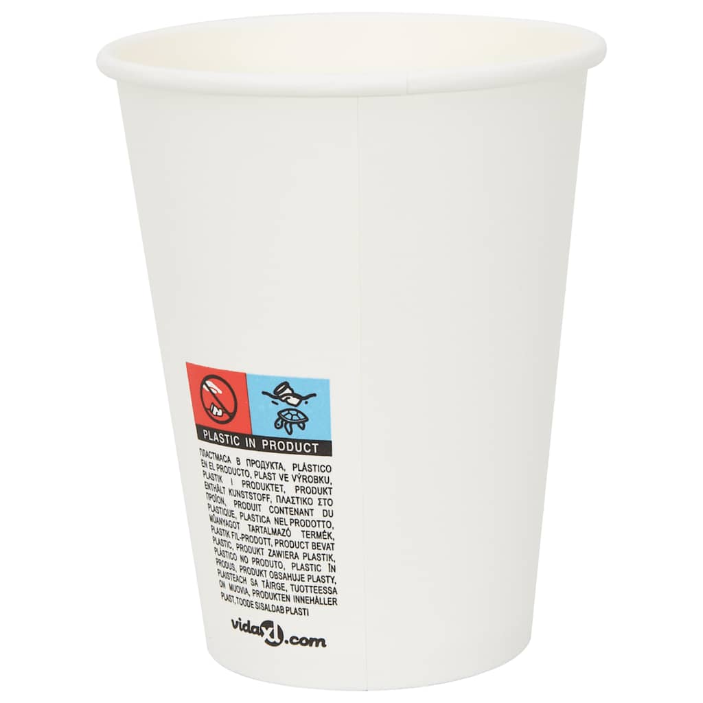 Copos de café de papel 1000 pcs 12oz 300ml branco