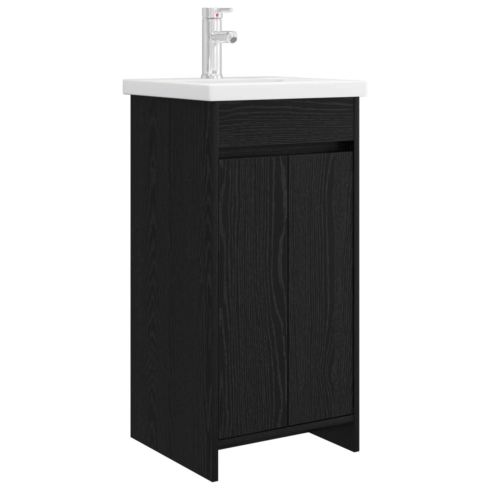 Gabinete de banheiro com pia carvalho preto 42 x 40 x 84,5 cm
