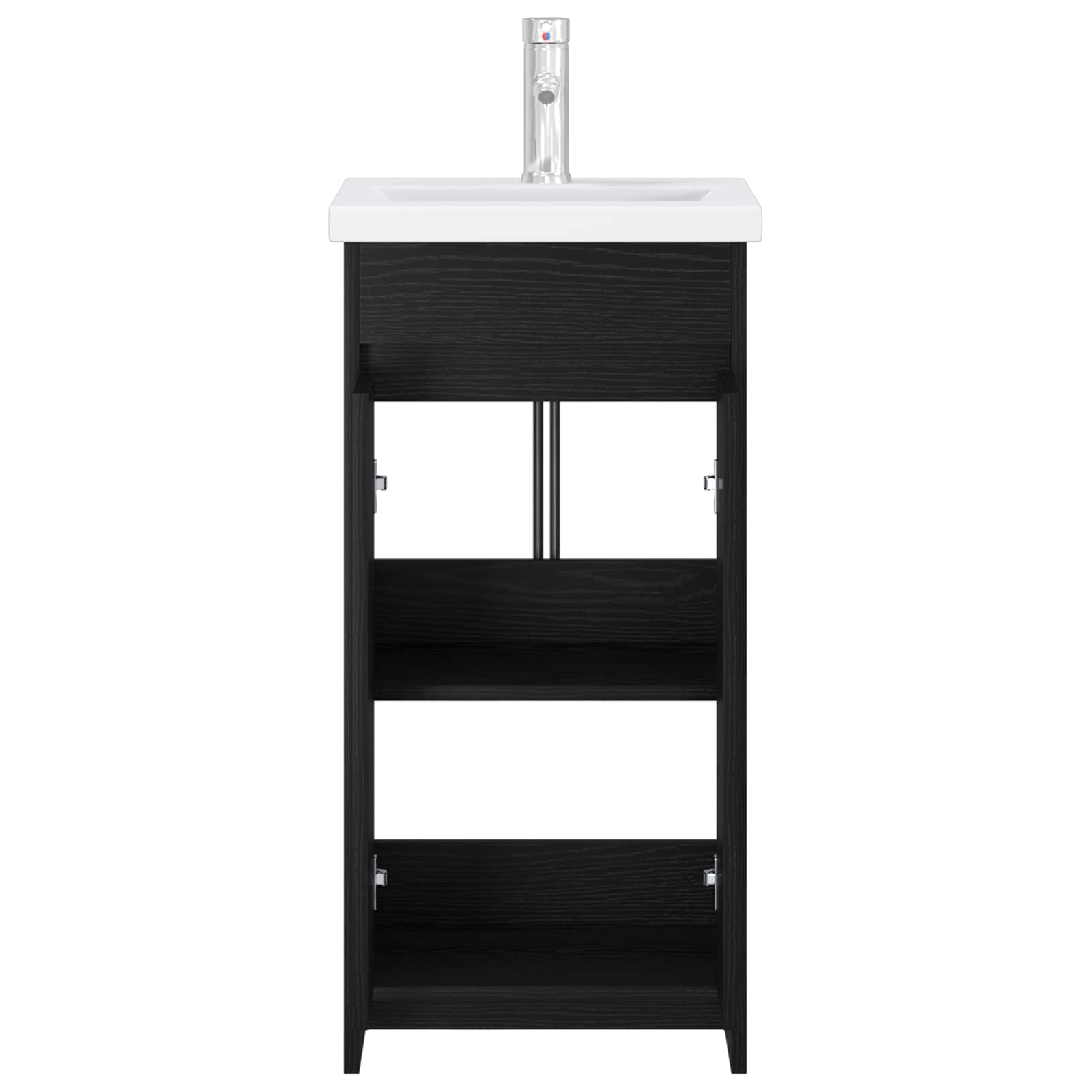 Gabinete de banheiro com pia carvalho preto 42 x 40 x 84,5 cm