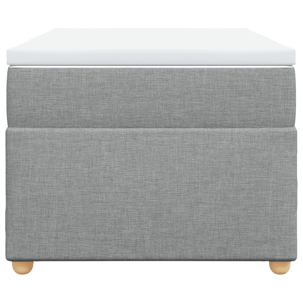 Cama com molas/colchão 80x200 cm tecido cinza-claro