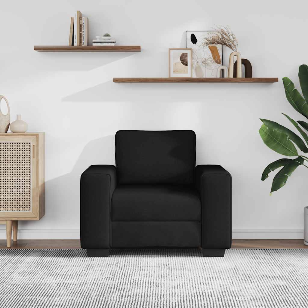Poltrona 100x77x82 cm tecido preto