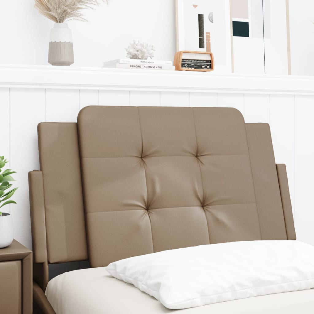Almofadão de cabeceira zadar 80 cm couro artificial cappuccino