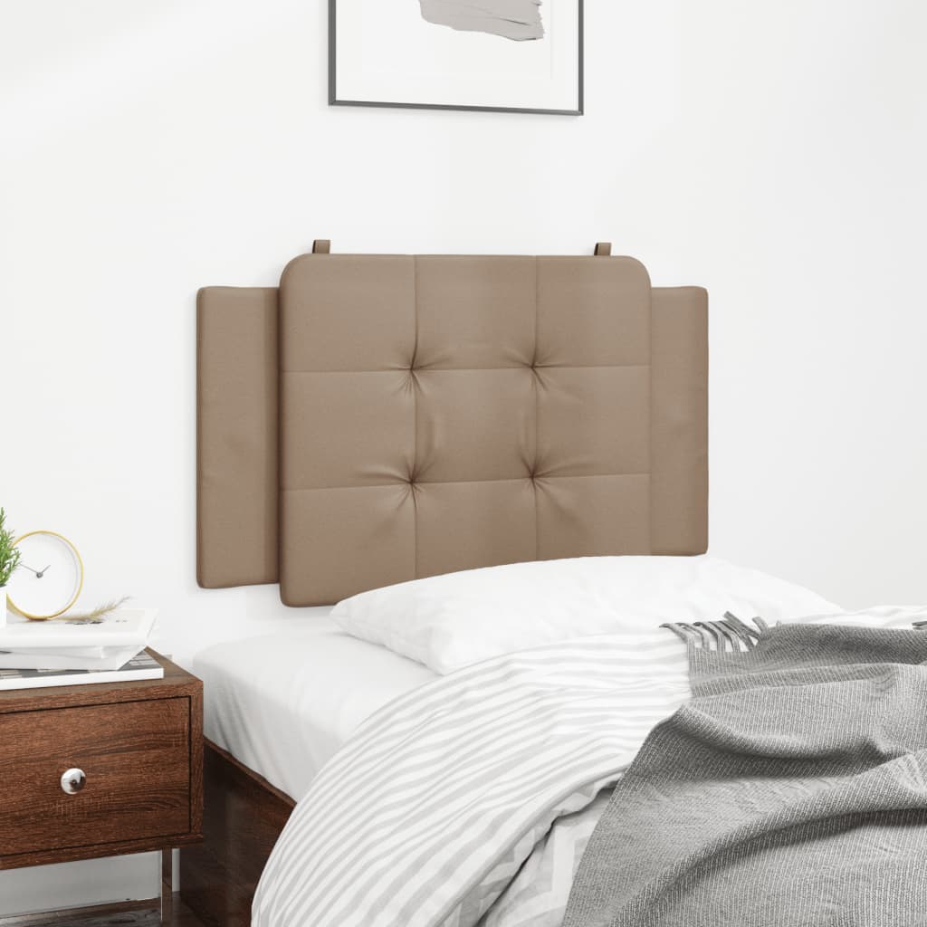 Almofadão de cabeceira zadar 80 cm couro artificial cappuccino