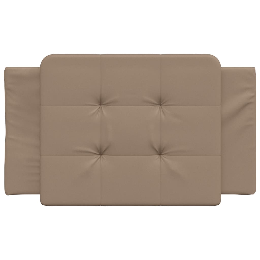Almofadão de cabeceira zadar 80 cm couro artificial cappuccino