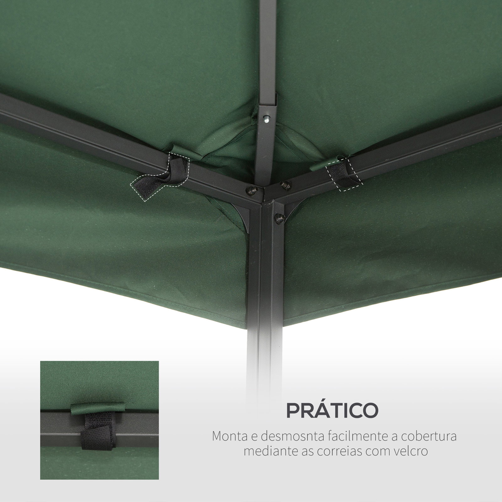Toldo de substituição 3x3m para pérgolas toldo de substituição de pérgolas de jardim verde
