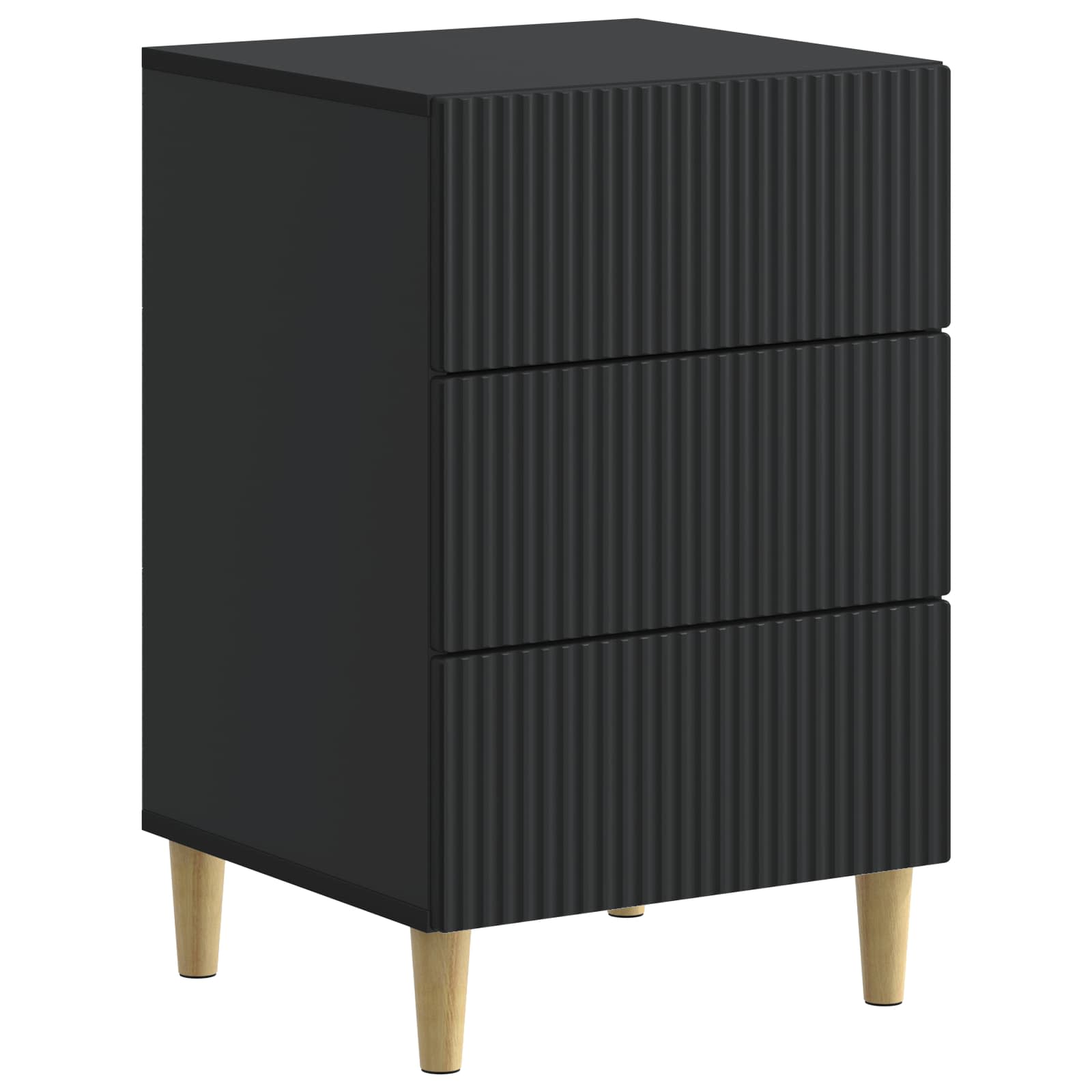 Armário de cabeceira com gaveta preto 43 x 41 x 66,5 cm