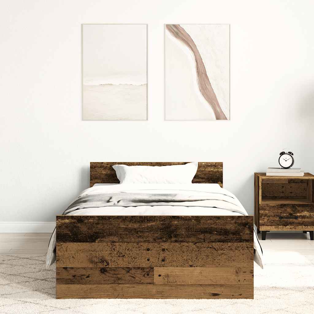 Estrutura de cama sem colchão 90x190cm derivados de madeira