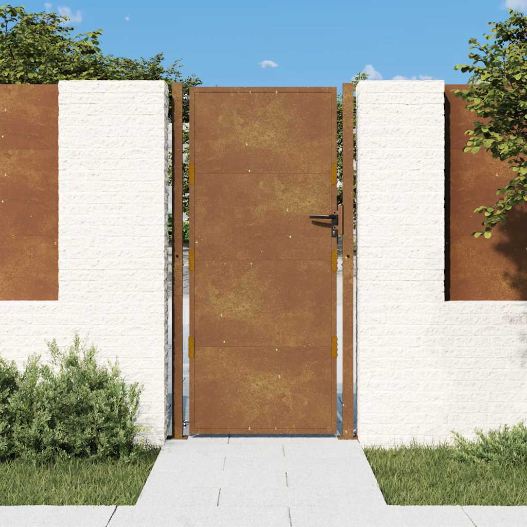 Portão de jardim 100x200 cm aço corten