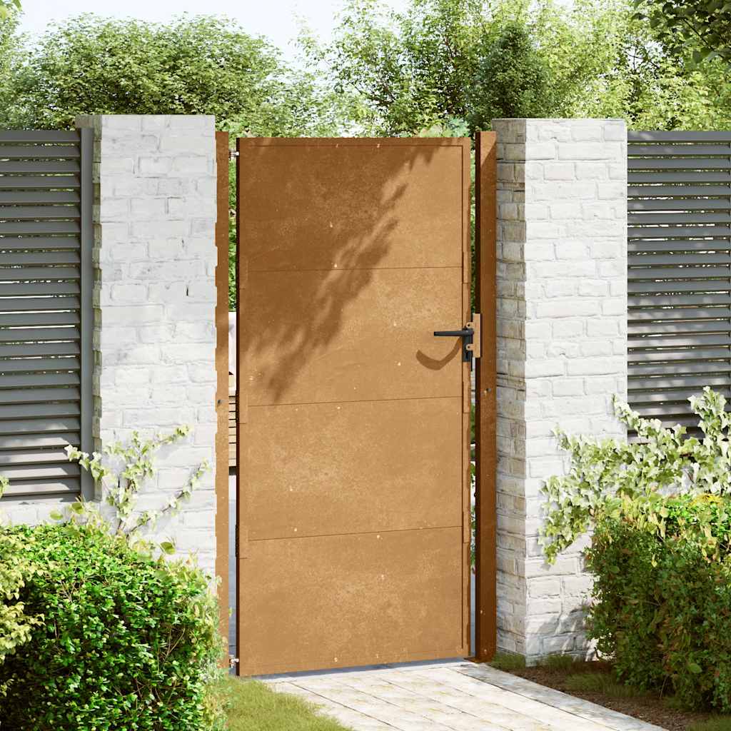 Portão de jardim 100x200 cm aço corten