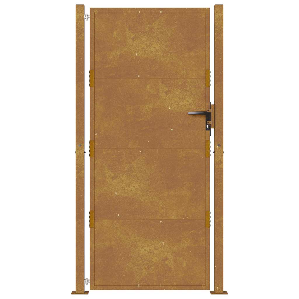 Portão de jardim 100x200 cm aço corten