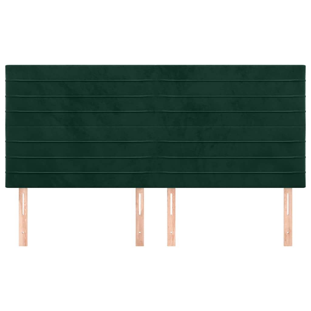 Cabeceira verde escuro 180x5x118/128 cm veludo