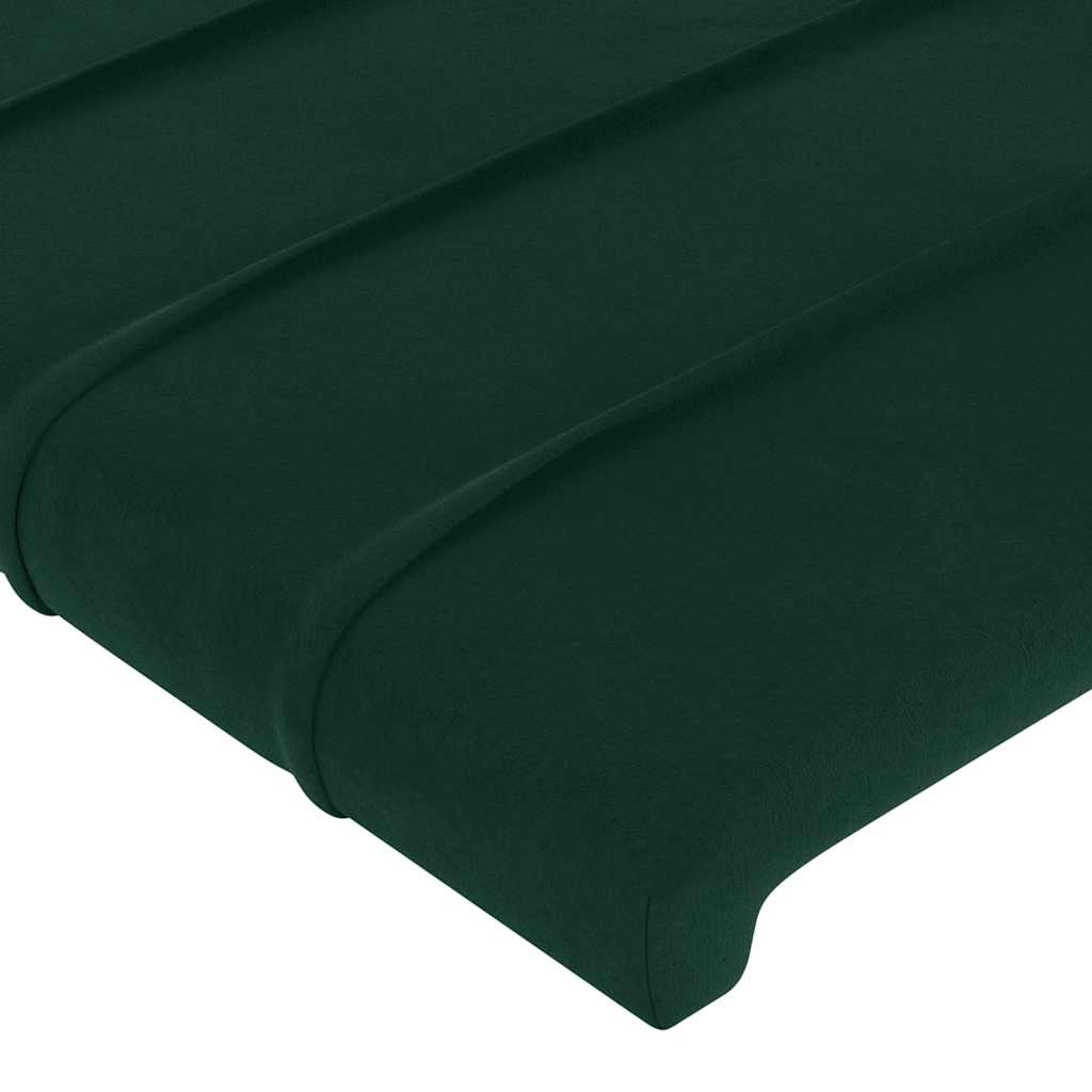 Cabeceira verde escuro 180x5x118/128 cm veludo