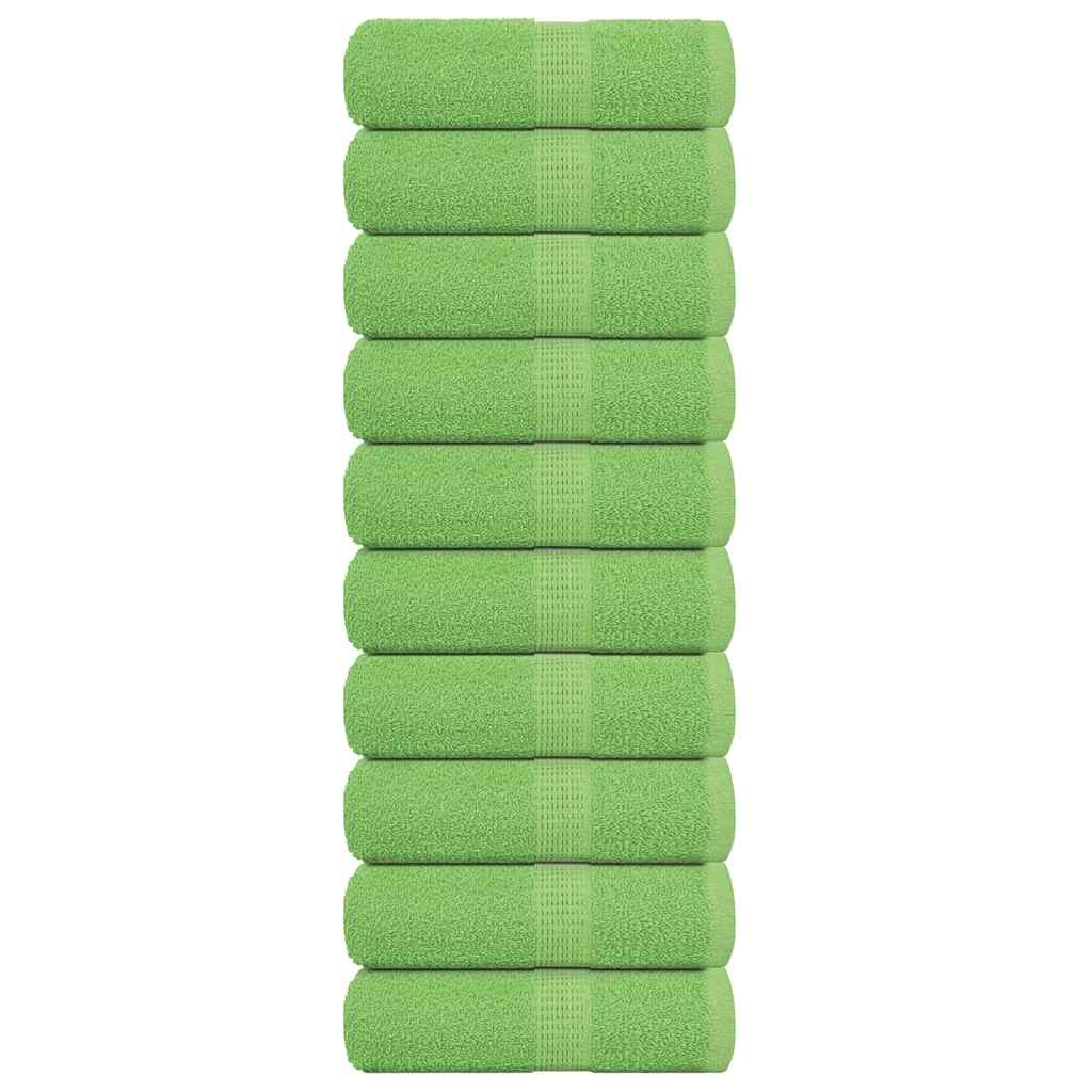 Toalhas de bidé frogn 10pcs 30x50cm 360 g/m² verde maça