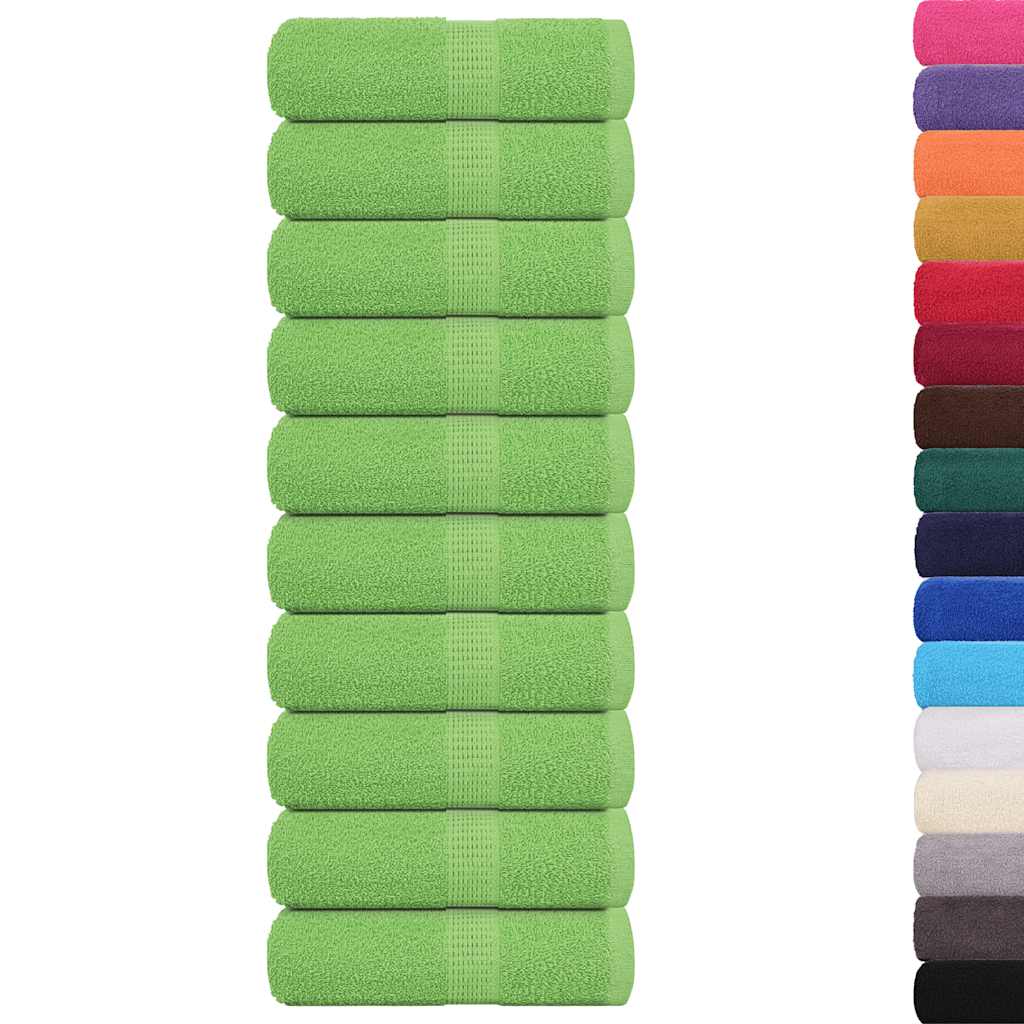 Toalhas de bidé frogn 10pcs 30x50cm 360 g/m² verde maça
