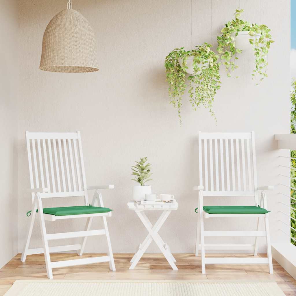 Almofadões p/ cadeiras jardim 2pcs 40x40x4 cm oxford verde