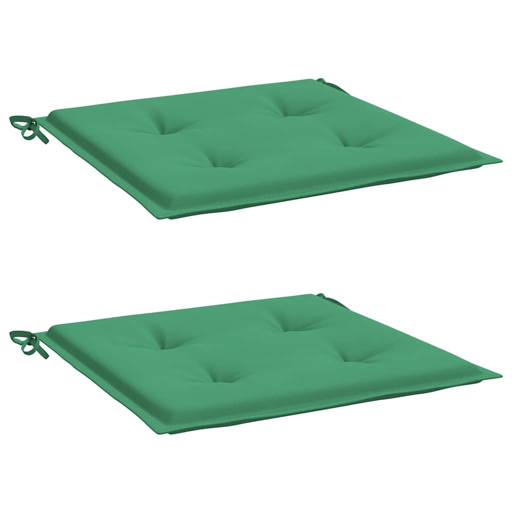 Almofadões p/ cadeiras jardim 2pcs 40x40x4 cm oxford verde