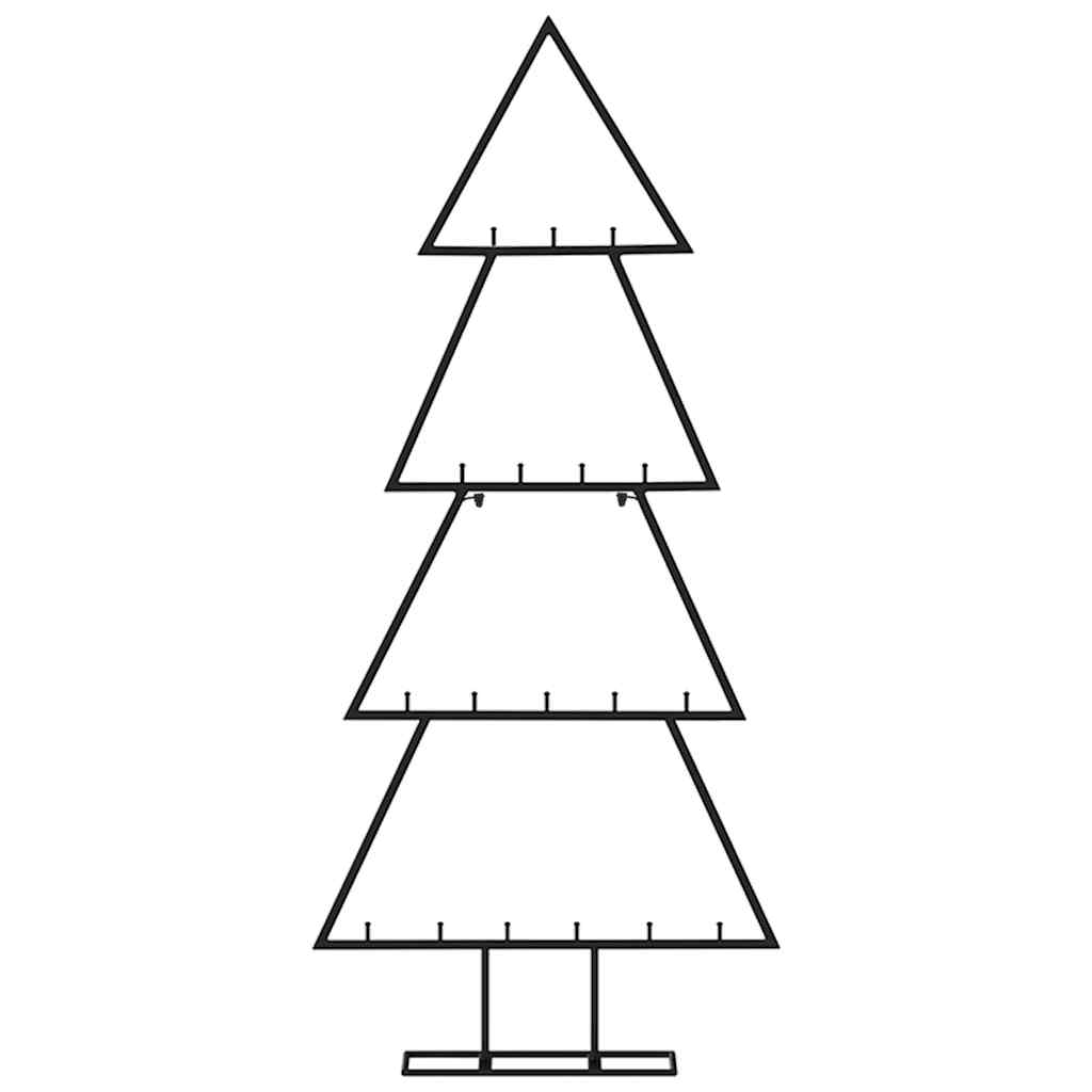 Árvore de natal para decoração 90 cm metal preto